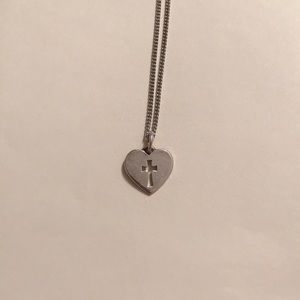 James Avery necklace with Crosslet heart charm